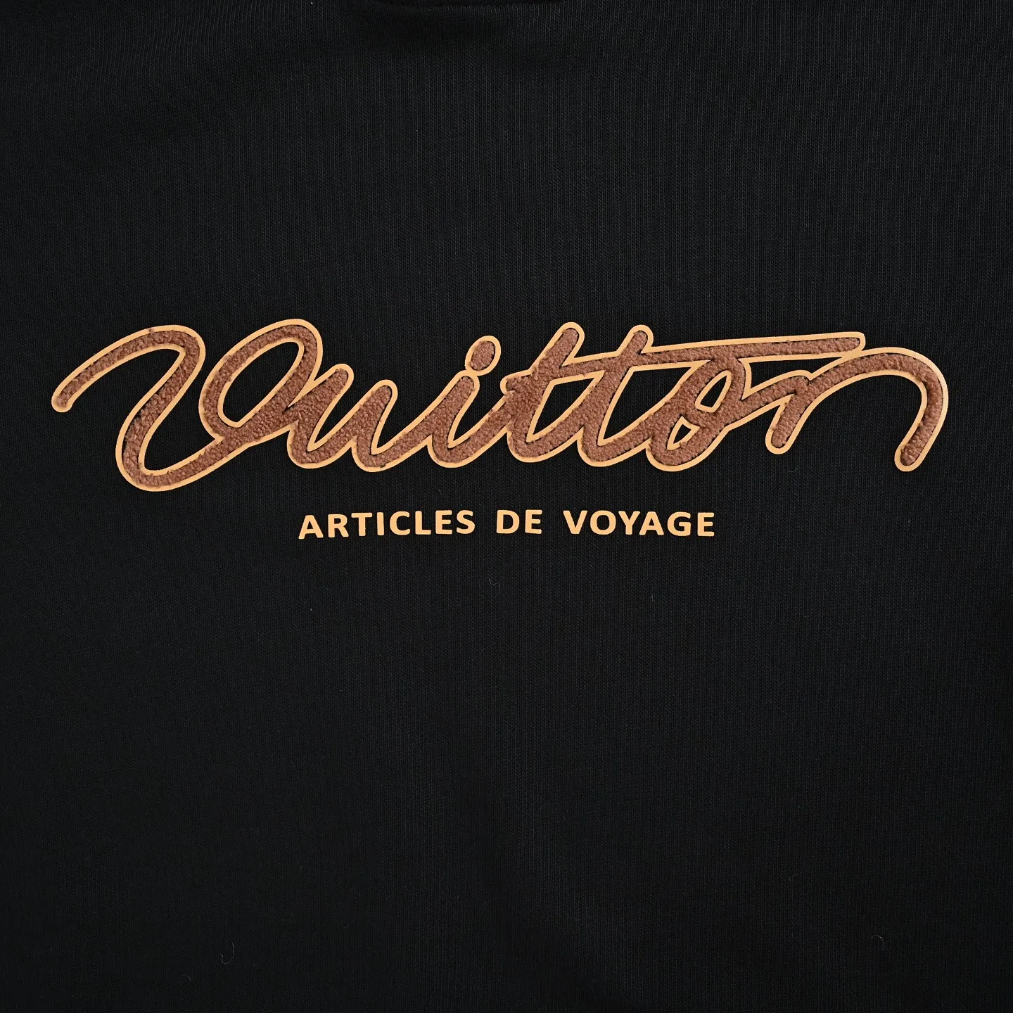 Louis Vuitton Signature Letter Pattern Printed Hooded Sweatshirt